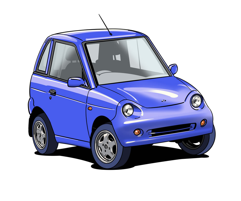 G-Wiz Electric car illustration for Webazoot